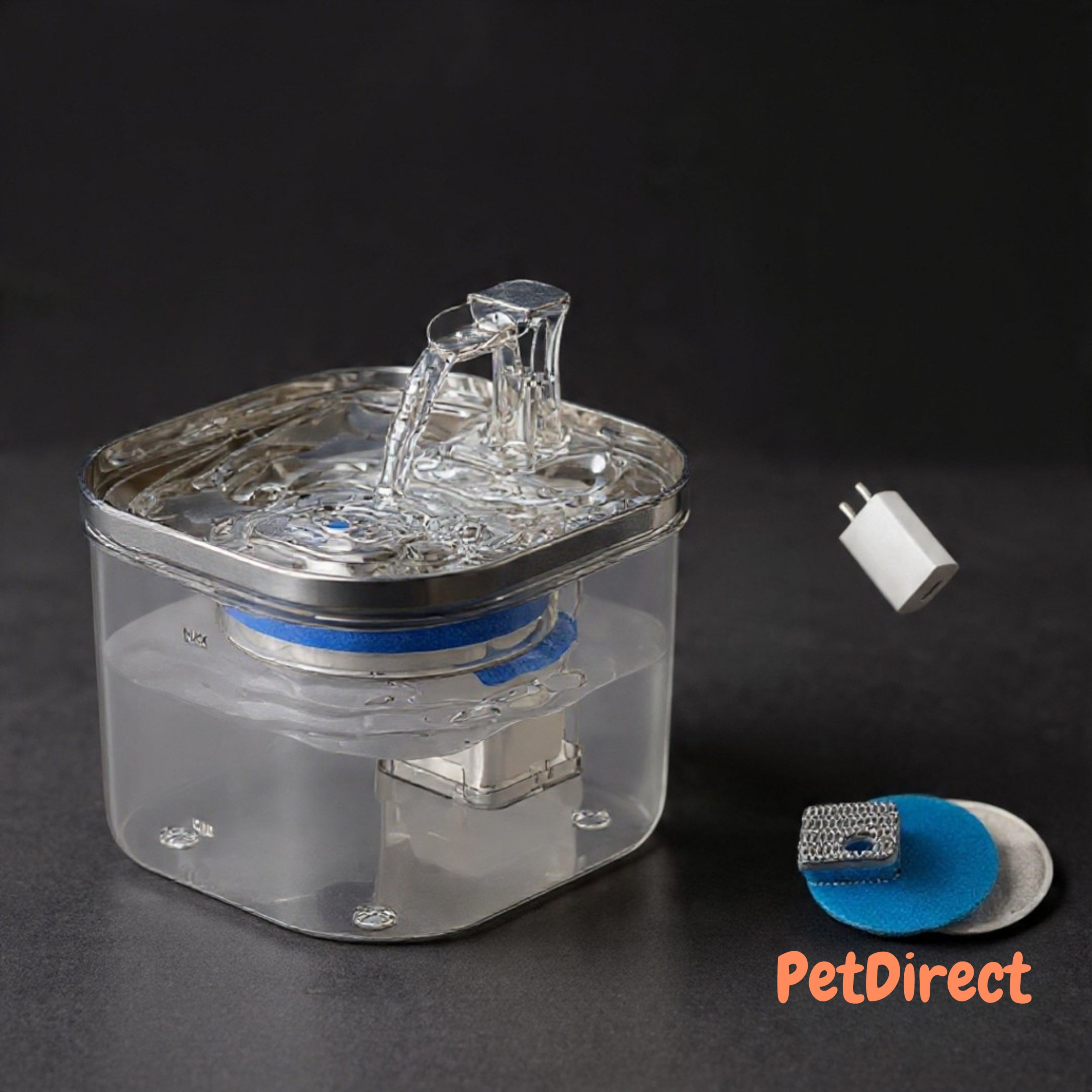 Fontana Acqua Automatica Smart per Gatti e Cani in Acciaio Inox