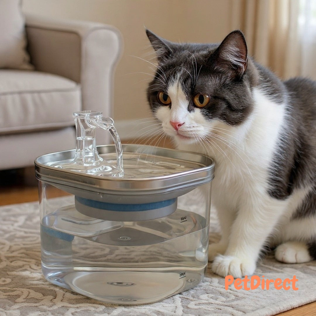 Fontana Acqua Automatica Smart per Gatti e Cani in Acciaio Inox